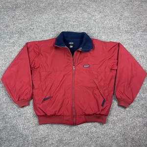 Chaqueta De Colección Patagonia Synchilla Para Hombres L Rojo Bombardero Forrada de Vellón EE. UU. Años 90 Otoño 1994 - Imagen 1 de 17