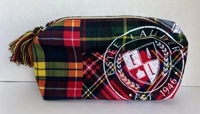 Estuche de maquillaje bolsa de cosméticos roja ESTEE LAUDER 9”x6”x2” Foto 1 de 4