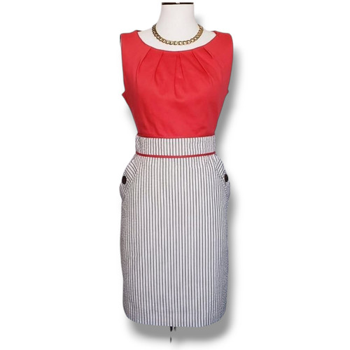 Abito smanicato Alyx donna taglie forti scollo plissettato taglia 14