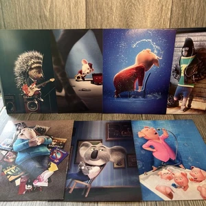 Sing Movie Promo Cards Lot Of 7 Matthew McConaughey Scarlett Johansson 2017 - Picture 1 of 15