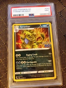 2022 POKEMON GO #43 TYRANITAR HOLO PSA 9 - Picture 1 of 2