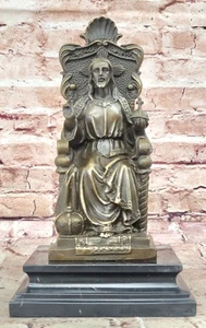 Valli Jesus of Nazareth Christ Christianity Bronze Marble Sculpture Statue Decor - Picture 1 of 10