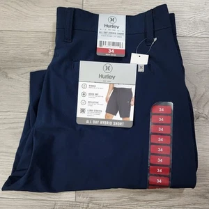 Hurley Herren All Day Hybrid Short, Gr. 34, blau, 4-Wege-Stretch, schnelltrocknend Neu mit Etikett - Bild 1 von 8