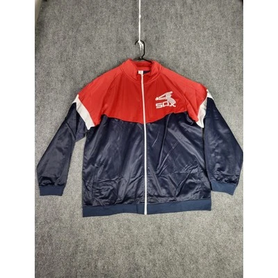 MLB Chicago White Sox Track Jacket Full Zip Pullover Red Navy Men Sz XL Baseball - Image 1 of 4
