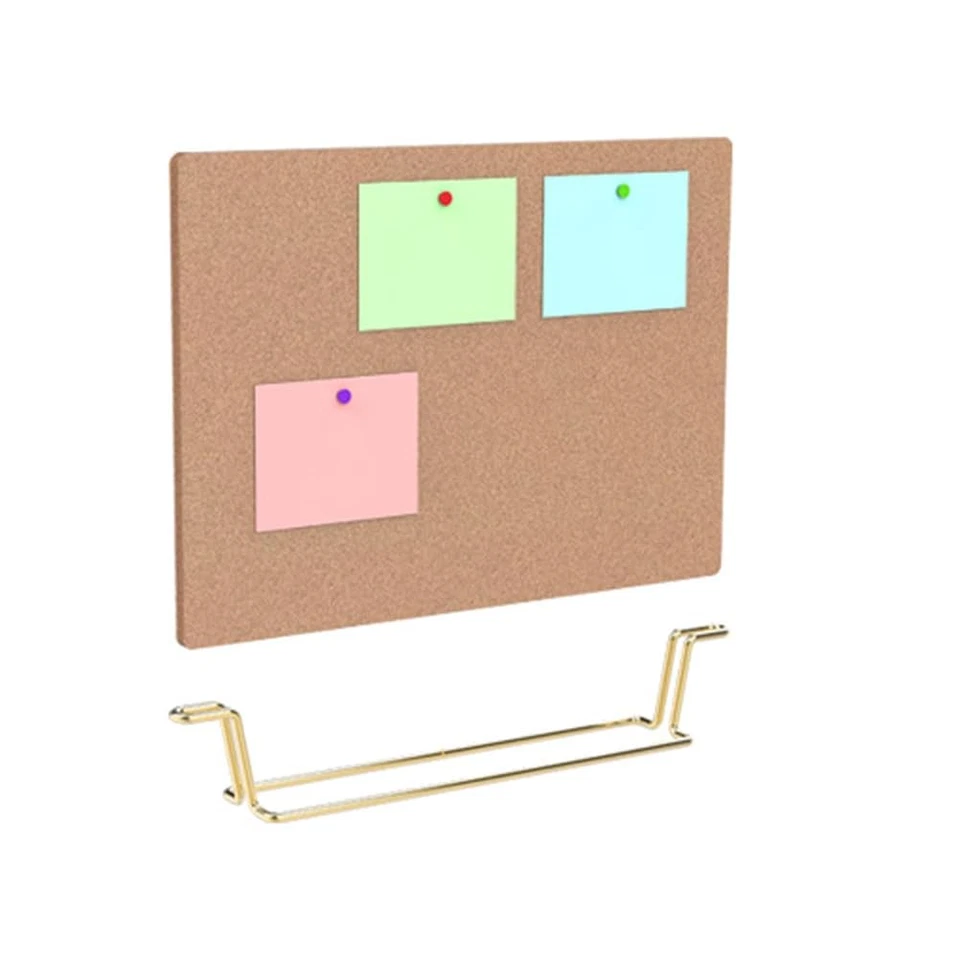 Cork Board Bulletin Board with Metal Stand, Wooden Pin Notice Message Pin Boa... - Image 1 of 4