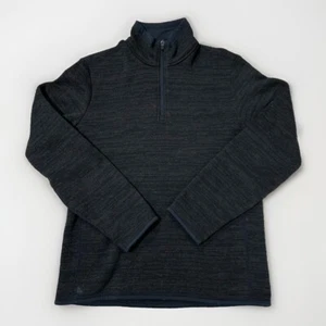 Untuckit Kezoh Herren Small Quarter Zip Langarm Pullover Schwarz Sweater - Bild 1 von 4