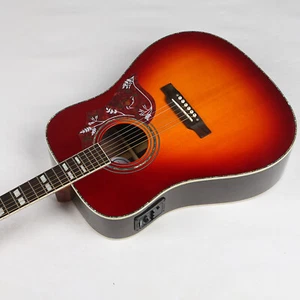 Handmade Acoustic Guitar Solid Spruce Abalone Inlay   Electronic Gold Hardware - Picture 1 of 8