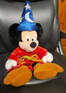 Disney Store Fantasia Sorcerer Mickey Mouse 22'' Mint Plush Stuffed Animal Toy  - Picture 1 of 9