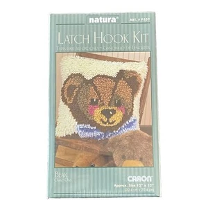 Bear Latch Hook Kit Caron Natura #P532 12" x 12" NIB - Picture 1 of 5