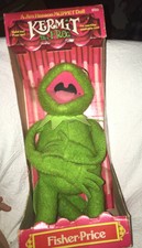vintage Kermit the Frog 850 1976 Fisher Price Plush Muppet Jim Henson In Box