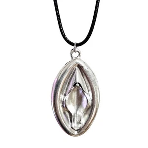 Vagina Vulva Pendant Necklace Erotic Lady Garden Amulet Love Jewellery 20" Cord - Picture 1 of 21