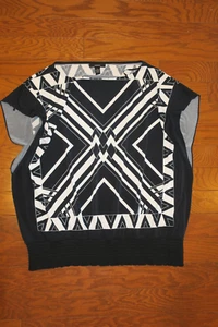 XL ❤️ TOP CUELLO ALFANI POLIÉSTER ❤️ Blusa Oficina Trabajo SIN MANGAS Estampado FANTASÍA - Imagen 1 de 4