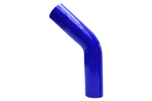 HPS 3/4" ID 4-ply Reinforced Silicone 45 Degree Elbow Coupler Hose Blue 19mm - Picture 1 of 3