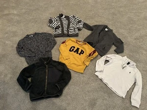 LOT OF 6 Boys Size 6 Sweaters And Sweatshirts Gap, Zara, Polo RL, Carters - Picture 1 of 4