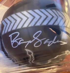 Minicasco de velocidad Riddell firmado por Barry Sanders Lions Salute to Service - (certificado de autenticidad SS) - Imagen 1 de 8