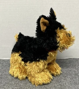 Build A Bear Puppy Dog 13" Plush Black Brown Shaggy Standing Stuffed Animal - Picture 1 of 6
