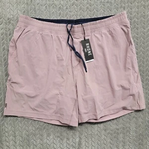 Rhone Men’s Mako Lined Shorts 7” Pink Salt Size 2XL NWT Gym Training Workout - Picture 1 of 13
