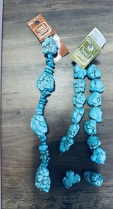 Faux Turquoise Beads 2 Strands plus 2 Loose Bead Gallery - Picture 1 of 4