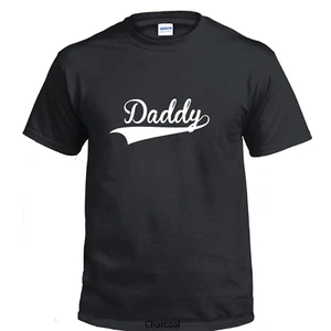 Daddy Dad Fathers Day Tee Gift Baseball Jersey Cotton T-shirt For Her - Picture 1 of 3