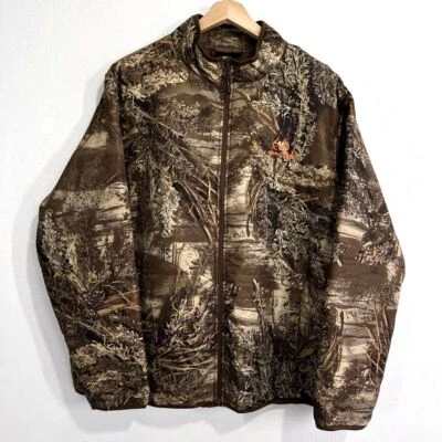 Realtree Mens 2XL Camo Outdoor Hunting Camping Insulated Jacket Hooded Full Zip - Image 1 of 4