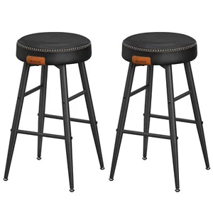 Bar Stools Set of 2 Kitchen Counter Stools Breakfast Stools Home Bar Dining Room - Picture 1 of 19