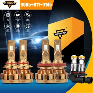 For Ford Escape 2013 2014 2015 2016 AUXBEAM Canbus LED Headlight Hi/Lo+Fog Bulbs - Picture 1 of 12