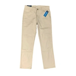 Nautica Pant Big Boys Youth 18 Husky Khaki Cotton Stretch School Uniform Chino - Picture 1 of 14
