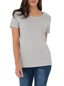 Camiseta gris manga corta cuello redondo Time and Tru para mujer talla 3XL - Imagen 1 de 3