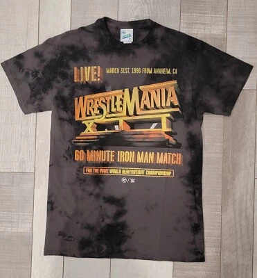 NUEVO CON ETIQUETAS 47 Marca Wrestlemania 12 XII Camiseta Iron Man Match Tye Tinte De Colección Mediana Foto 1 de 4