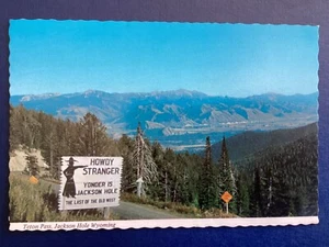 Postcard Teton Pass Jackson Hole Wyoming Howdy Stranger Old West A187 - Picture 1 of 2
