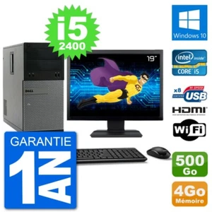 PC Dell 3010 MT Ecran 19" i5-2400 RAM 4Go Disque Dur 500Go HDMI Windows 10 Wifi - Photo 1/3