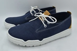 Timberland Mens Size 8 Timberloop Go Roam Dark Blue Canvas Lace Up Low Sneakers - Picture 1 of 12