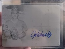 2014 Topps Supreme John Smoltz 1/1 Auto Black Printing Plate