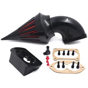 Black Cone Spike Air Cleaner Kit Intake For 02-09 Kawasaki Vulcan 1500 1600 Mean - Picture 1 of 7