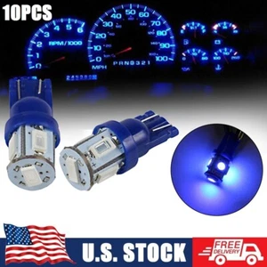 10x T10 168 194 LED Instrument Panel Dash Lights Blue Bulbs For Chevy Fit Toyota - Picture 1 of 12