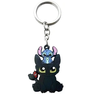 How to Train Your Dragon, Toothless Carrying Stitch Keychain - Picture 1 of 1