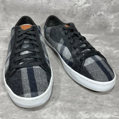 Zapatillas planas Cole Haan Grand.OS para mujer talla 8 B negras grises a cuadros con cordones Foto 1 de 4