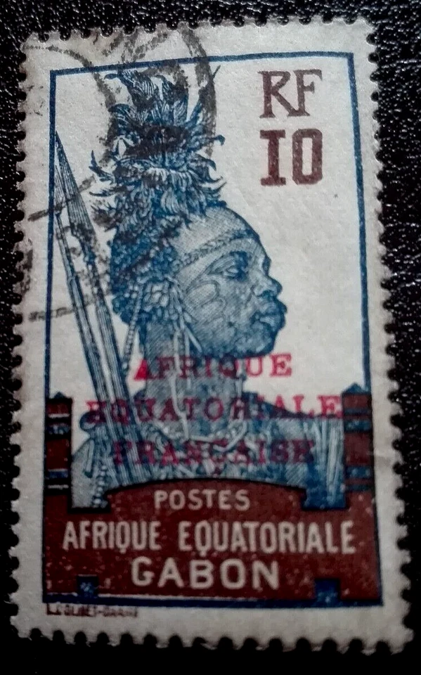 Gabon: 1924 -1931 Issues of 1911-22 in New Colors - Inscri. (Collectable Stamp). - Image 1 of 1