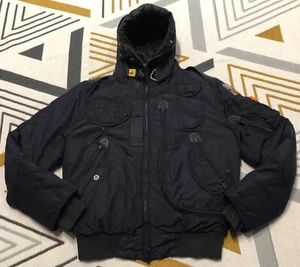 Men's PARAJUMPERS Gobi Black Down Puffer Jacket Bomber Real Size S fits S/M - Picture 1 of 14