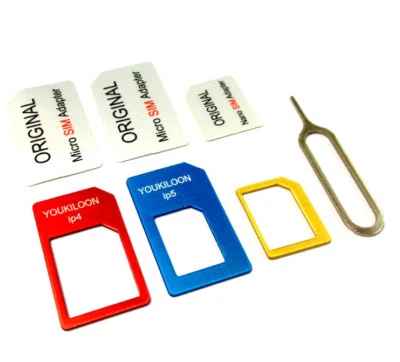 Convertir tarjeta Nano SIM a Micro Estándar SIM Adaptador Set para Nokia Lumia 640 XL Foto 1 de 4