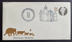 U595 Veterinary Medicine Stamped Envelope  Council Bluffs IA Stamps Club Conv. - Picture 1 of 2