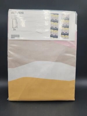 Ikea Oddveig 2 Paneles Cortina 57” X 98” Multicolor Abstracto Descatalogado Foto 1 de 4