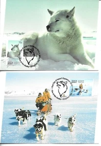 AUSTRALIAN ANTARCTIC TERRITORY - 2014 - SG 241/244 ERA OF HUSKY ON MAXI CARDS - Bild 1 von 2