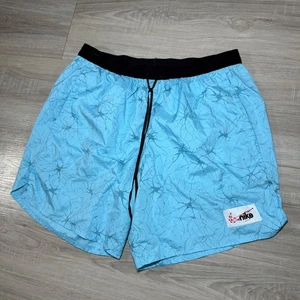 Pantaloncini Nike Running Leggeri Patch AOP Uomo M Blu Tasca Posteriore Zip Sfoderati - Foto 1 di 7