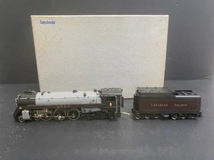 NOS Tenshodo 166 HO BRASS CPR Royal Hudson 4-6-4 Steam Loco/Tender  w/box P108 - Picture 1 of 23