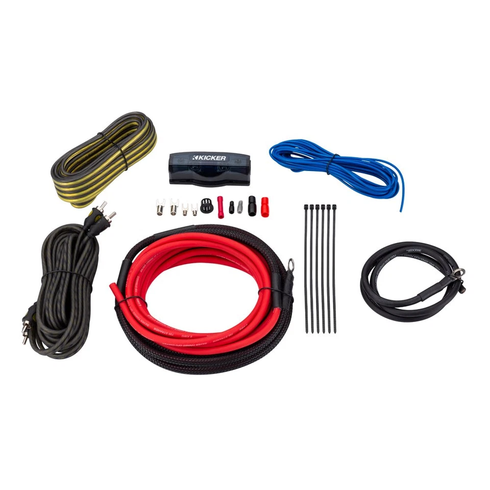 KICKER KA47VK8 - VK Series Car Audio 8 AWG OFC Amplifier Amp Wiring Kit 600W