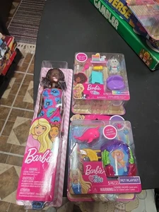 Barbie afroamericana con juegos para mascotas nueva casa para cachorros mascotas 5 piezas - Imagen 1 de 3