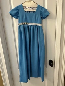 Vintage 70s Girls size 12-14  Blue Handmade Dress costume Size Ladies Xsmall/0 - Picture 1 of 4