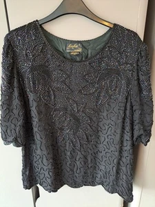 Beautiful Kuku Beaded Top Size Medium - Picture 1 of 11