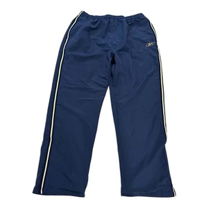 Reebok Track Pants Men Size XL (35x31) Navy Blue Lined Athletic Zip Ankles VTG - Picture 1 of 12